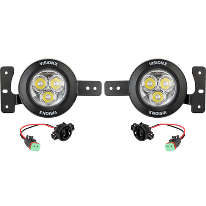 18+ Jeep JL / '20+ Jeep Gladiator Fog Light Kit with 3.7" Multi-LED Mini Cannons