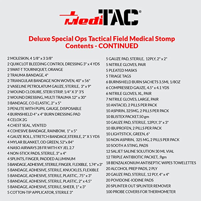 Deluxe Tactical Medical Kit with CAT Tourniquet & Bleeding Control