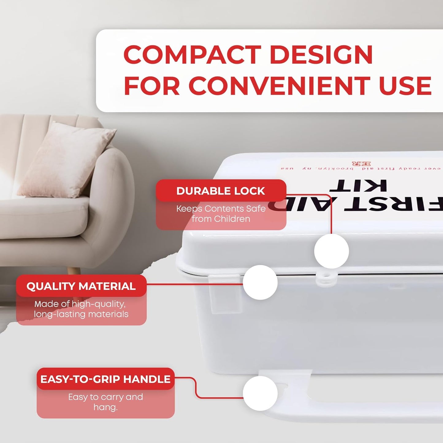 10 Person First Aid Kit - OSHA and ANSI Class A Compliant