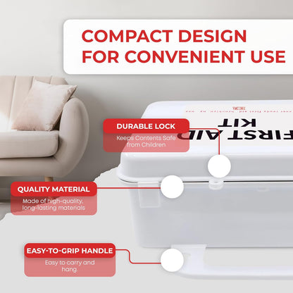 10 Person First Aid Kit - OSHA and ANSI Class A Compliant
