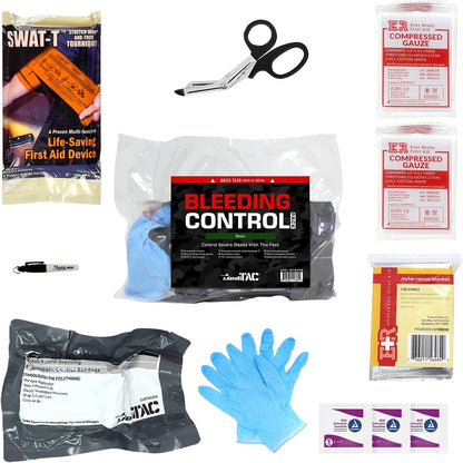 Bleeding Control Kit - 4 Vacuum Sealed Kits in Plastic Case