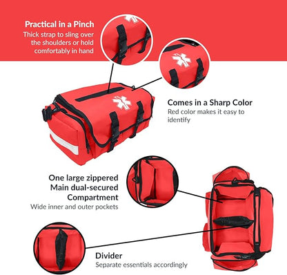 Deluxe EMT Trauma Kit - Fully Stocked First Responder Bag