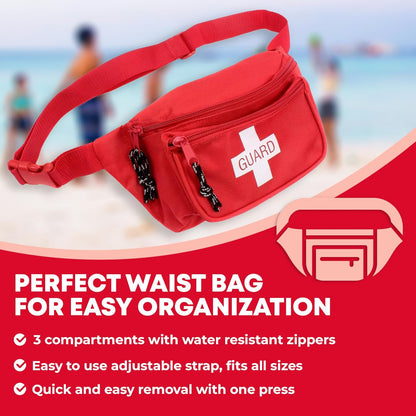 72-Piece First Aid Fanny Pack Kit with Adult & Infant CPR Masks