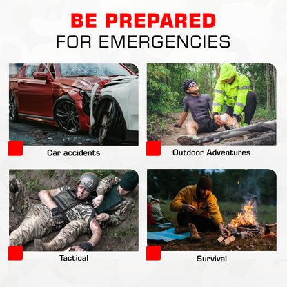 Premium Trauma IFAK Compact Kit with CAT Tourniquet & Chest Seals