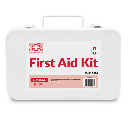 10-Person First Aid Kit – Metal Case