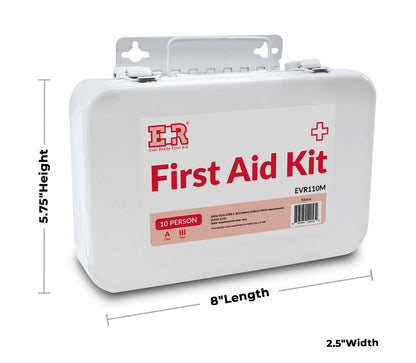 10-Person First Aid Kit – Metal Case