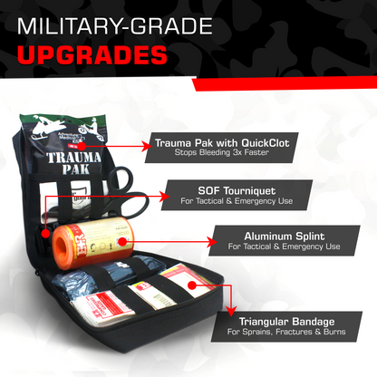 Premium IFAK Kit - Trauma Pak, CAT Tourniquet, Hyfin Chest Seal