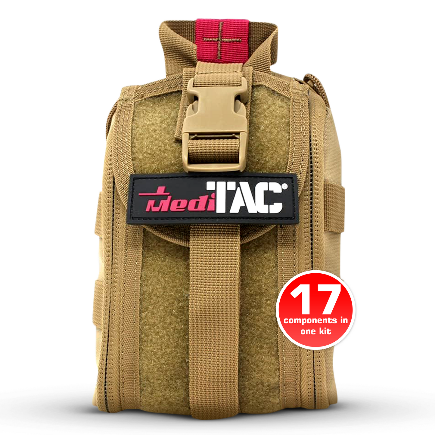 Premium Tactical IFAK Kit w Rip-Away Velcro, SOF Tourniquet & CELOX